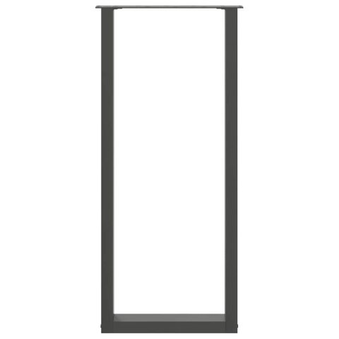 VidaXL Nogi do stołu barowego w kształcie litery U 2 szt. Antracyt 50x(110-111) cm Stal