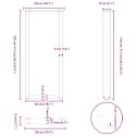 VidaXL Nogi do stołu barowego w kształcie litery U 2 szt. Antracyt 50x(110-111) cm Stal