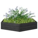 VidaXL Podniesiony grządka Czarny 148 x 129 x 25 cm PP