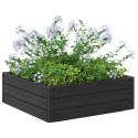 VidaXL Podniesiony grządka Czarny 75,5 x 75,5 x 25 cm PP