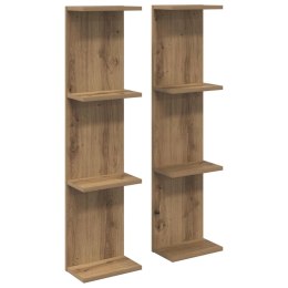 VidaXL Półka ścienna 2 pcs Dąb artisan 22 x 15 x 100 cm