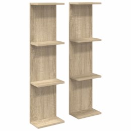 VidaXL Półka ścienna 2 pcs dąb Sonoma 22 x 15 x 100 cm
