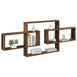 VidaXL Półka ścienna Stare drewno 130 x 10 x 50 cm Drewno inżynieryjne