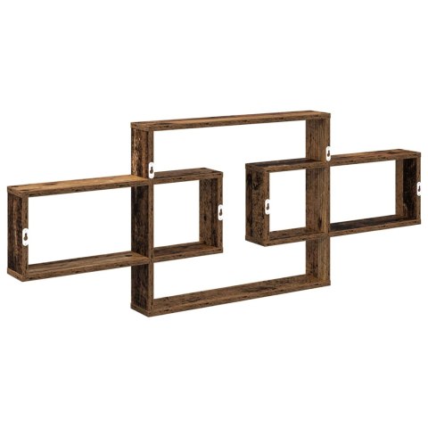 VidaXL Półka ścienna Stare drewno 130 x 10 x 50 cm Drewno inżynieryjne