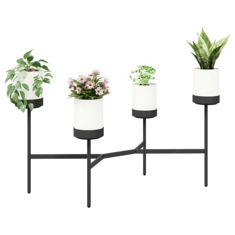 VidaXL Stojak na Kwiaty Biały 125 x 55 x 81 cm Polipropylen i stal