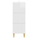 VidaXL Szafka z Szufladami Biały wysoki połysk 33 x 34,5 x 90 cm