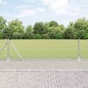 VidaXL Sześciokątne ogrodzenie z betonową podstawą 100 x 0,6 m srebrny