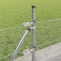 VidaXL Sześciokątne ogrodzenie z betonową podstawą 100 x 0,6 m srebrny