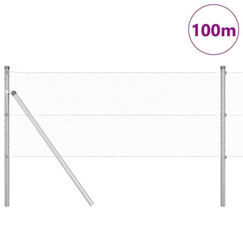 VidaXL Sześcioramienna podstawa ogrodzenia 100 x 0,6 m Stal ocynkowana