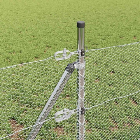 VidaXL Sześcioramienna podstawa ogrodzenia 100 x 0,6 m Stal ocynkowana