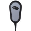 VidaXL Elektryczny fotel masujący, szary, sztuczna skóra