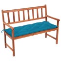 VidaXL Ławka ogrodowa z poduszką, 120 cm, lite drewno akacjowe