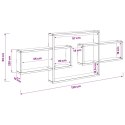 VidaXL Półka ścienna Stare drewno 130 x 10 x 50 cm Drewno inżynieryjne
