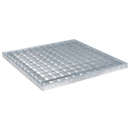 VidaXL Ruszt Srebrny 40 x 40 x 2 cm Stal ocynkowana na gorąco