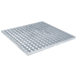 VidaXL Ruszt Srebrny 50 x 50 x 2 cm Stal ocynkowana na gorąco