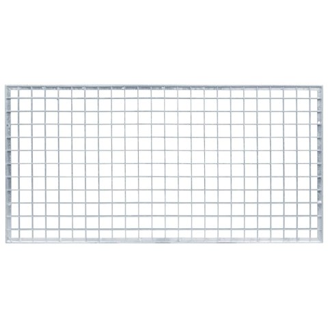 VidaXL Ruszt Srebrny 80 x 40 x 2 cm Stal ocynkowana na gorąco