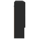 VidaXL Szafka z lustrem Czarny 80 x 17 x 55 cm Materiał drewnopochodny