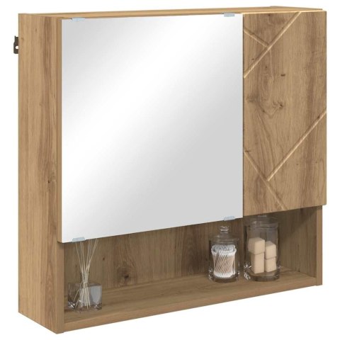 VidaXL Szafka z lustrem Dąb rzemieślniczy 59 x 17 x 55 cm