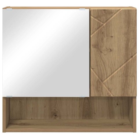 VidaXL Szafka z lustrem Dąb rzemieślniczy 59 x 17 x 55 cm