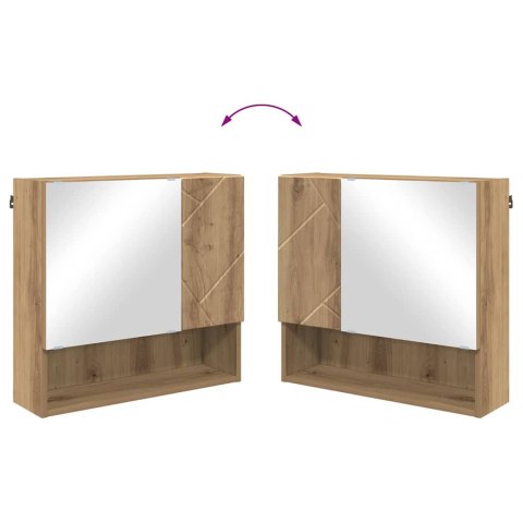 VidaXL Szafka z lustrem Dąb rzemieślniczy 59 x 17 x 55 cm