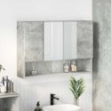 VidaXL Szafka z lustrem z drzwiami Betonowy szary 80 x 17 x 55 cm
