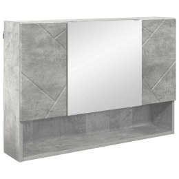 VidaXL Szafka z lustrem z drzwiami Betonowy szary 80 x 17 x 55 cm