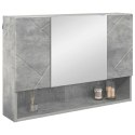 VidaXL Szafka z lustrem z drzwiami Betonowy szary 80 x 17 x 55 cm