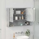 VidaXL Szafka z lustrem z drzwiami Betonowy szary 80 x 17 x 55 cm