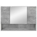 VidaXL Szafka z lustrem z drzwiami Betonowy szary 80 x 17 x 55 cm