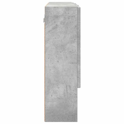 VidaXL Szafka z lustrem z drzwiami Betonowy szary 80 x 17 x 55 cm