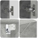 VidaXL Szafka z lustrem z drzwiami Betonowy szary 80 x 17 x 55 cm