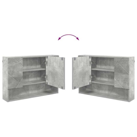 VidaXL Szafka z lustrem z drzwiami Betonowy szary 80 x 17 x 55 cm