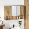 VidaXL Szafka z lustrem z drzwiami Dąb rzemieślniczy 80 x 17 x 55 cm