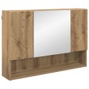 VidaXL Szafka z lustrem z drzwiami Dąb rzemieślniczy 80 x 17 x 55 cm