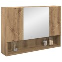VidaXL Szafka z lustrem z drzwiami Dąb rzemieślniczy 80 x 17 x 55 cm