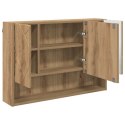 VidaXL Szafka z lustrem z drzwiami Dąb rzemieślniczy 80 x 17 x 55 cm