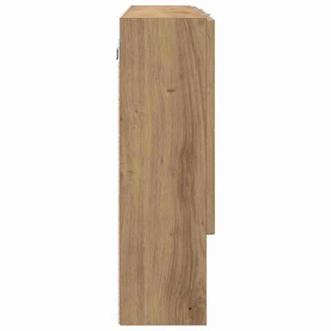 VidaXL Szafka z lustrem z drzwiami Dąb rzemieślniczy 80 x 17 x 55 cm