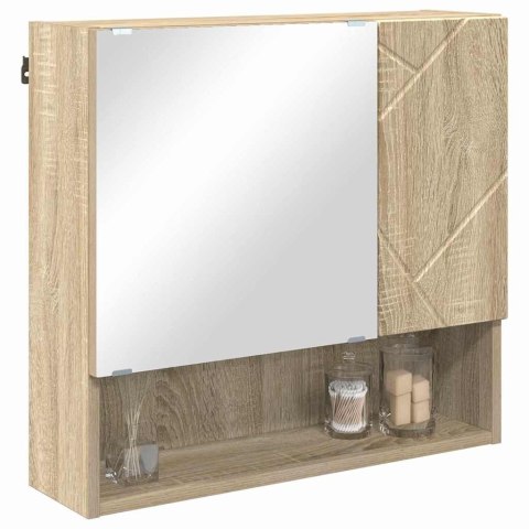 VidaXL Szafka z lustrem z przechowywaniem Dąb Sonoma 59 x 17 x 55 cm