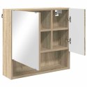 VidaXL Szafka z lustrem z przechowywaniem Dąb Sonoma 59 x 17 x 55 cm