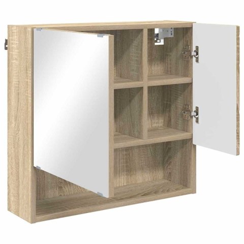 VidaXL Szafka z lustrem z przechowywaniem Dąb Sonoma 59 x 17 x 55 cm