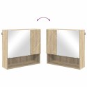 VidaXL Szafka z lustrem z przechowywaniem Dąb Sonoma 59 x 17 x 55 cm