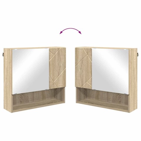 VidaXL Szafka z lustrem z przechowywaniem Dąb Sonoma 59 x 17 x 55 cm