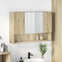 VidaXL Szafka z lustrem z przechowywaniem Dąb Sonoma 80 x 17 x 55 cm