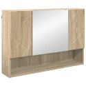 VidaXL Szafka z lustrem z przechowywaniem Dąb Sonoma 80 x 17 x 55 cm