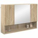 VidaXL Szafka z lustrem z przechowywaniem Dąb Sonoma 80 x 17 x 55 cm