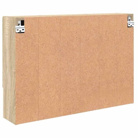VidaXL Szafka z lustrem z przechowywaniem Dąb Sonoma 80 x 17 x 55 cm