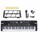 KEYBOARD ELEKTRONICZNY 61 KLAWISZY Z MIKROFONEM USB DLA DZIECI