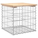 ŁAWKA OGRODOWA Z GABIONEM 43X44X42CM LITE DREWNO SOSNOWE