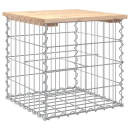 ŁAWKA OGRODOWA Z GABIONEM 43X44X42CM LITE DREWNO SOSNOWE