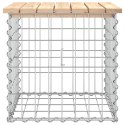 ŁAWKA OGRODOWA Z GABIONEM 43X44X42CM LITE DREWNO SOSNOWE
